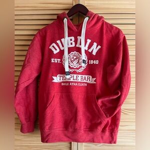 🇮🇪 Dublin Ireland Hoodie Women’s Size Small Irish Pub Souvenir Dublin Red